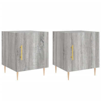 Bedside Cabinets 2 pcs Grey Sonoma 40x40x50 cm Engineered Wood
