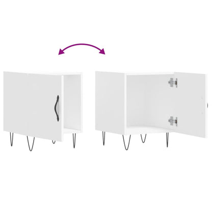 Bedside Cabinet White 40x40x50 cm Engineered Wood