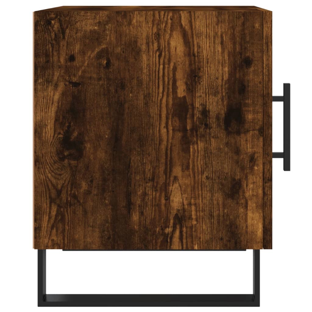 Bedside Cabinet Smoked Oak 40x40x50 cm Engineered Wood