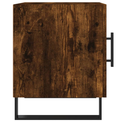 Bedside Cabinet Smoked Oak 40x40x50 cm Engineered Wood