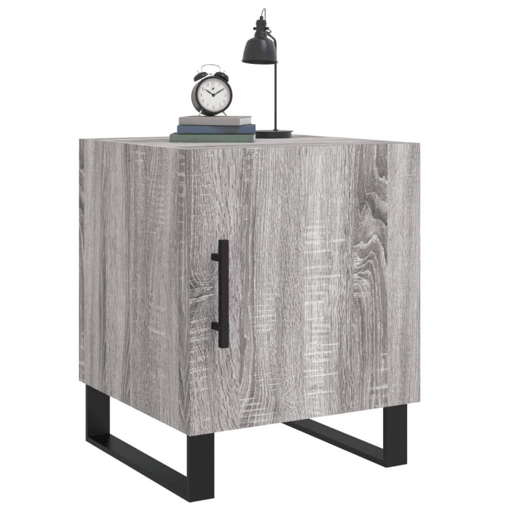 Bedside Cabinet Grey Sonoma 40x40x50 cm Engineered Wood