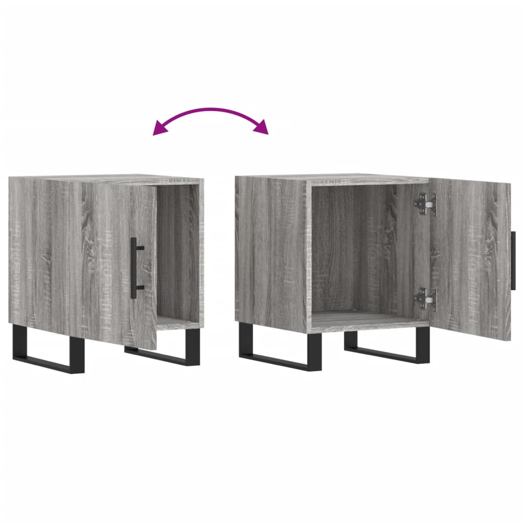Bedside Cabinet Grey Sonoma 40x40x50 cm Engineered Wood