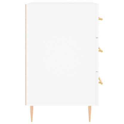 Bedside Cabinet White 40x40x66 cm Engineered Wood
