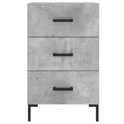Bedside Cabinet Concrete Grey 40x40x66 cm Engineered Wood