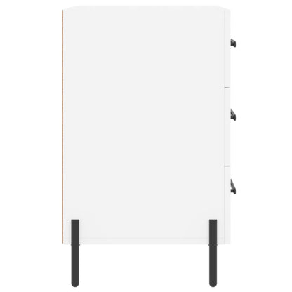 Bedside Cabinet White 40x40x66 cm Engineered Wood