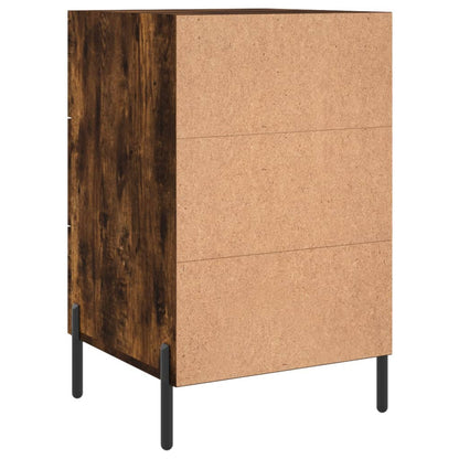 Bedside Cabinet Smoked Oak 40x40x66 cm Engineered Wood