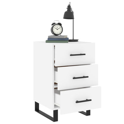 Bedside Cabinet White 40x40x66 cm Engineered Wood