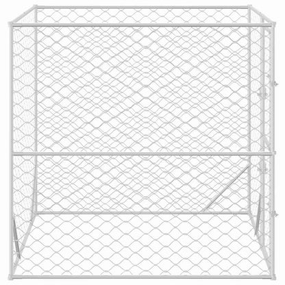 Outdoor Dog Kennel Silver 2x2x2 m Galvanised Steel