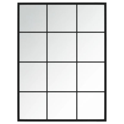 Wall Mirrors 2 pcs Black 80x60 cm Metal