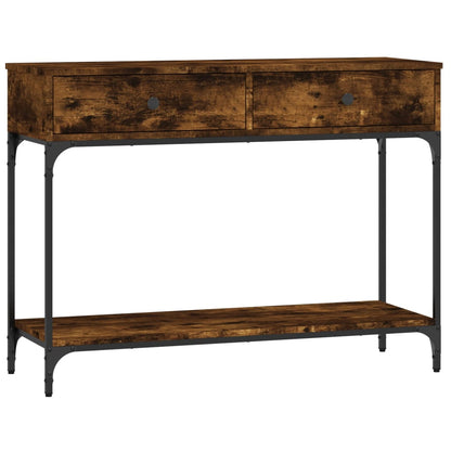 Console Table Smoked Oak 100x34.5x75 cm Engineered Wood
