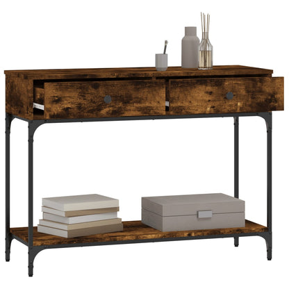 Console Table Smoked Oak 100x34.5x75 cm Engineered Wood