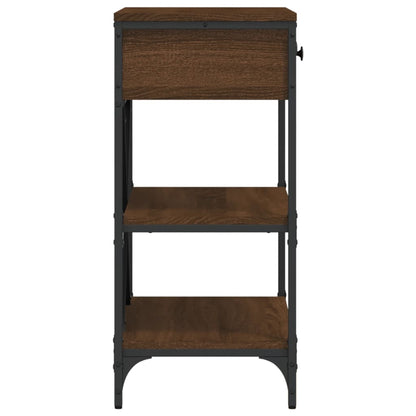 Console Table Brown Oak 75x34.5x75 cm Engineered Wood