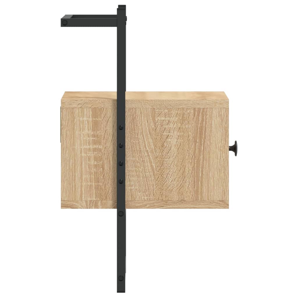 Bedside Cabinet Wall-mounted Sonoma Oak 35x30x51 cm Engineered Wood