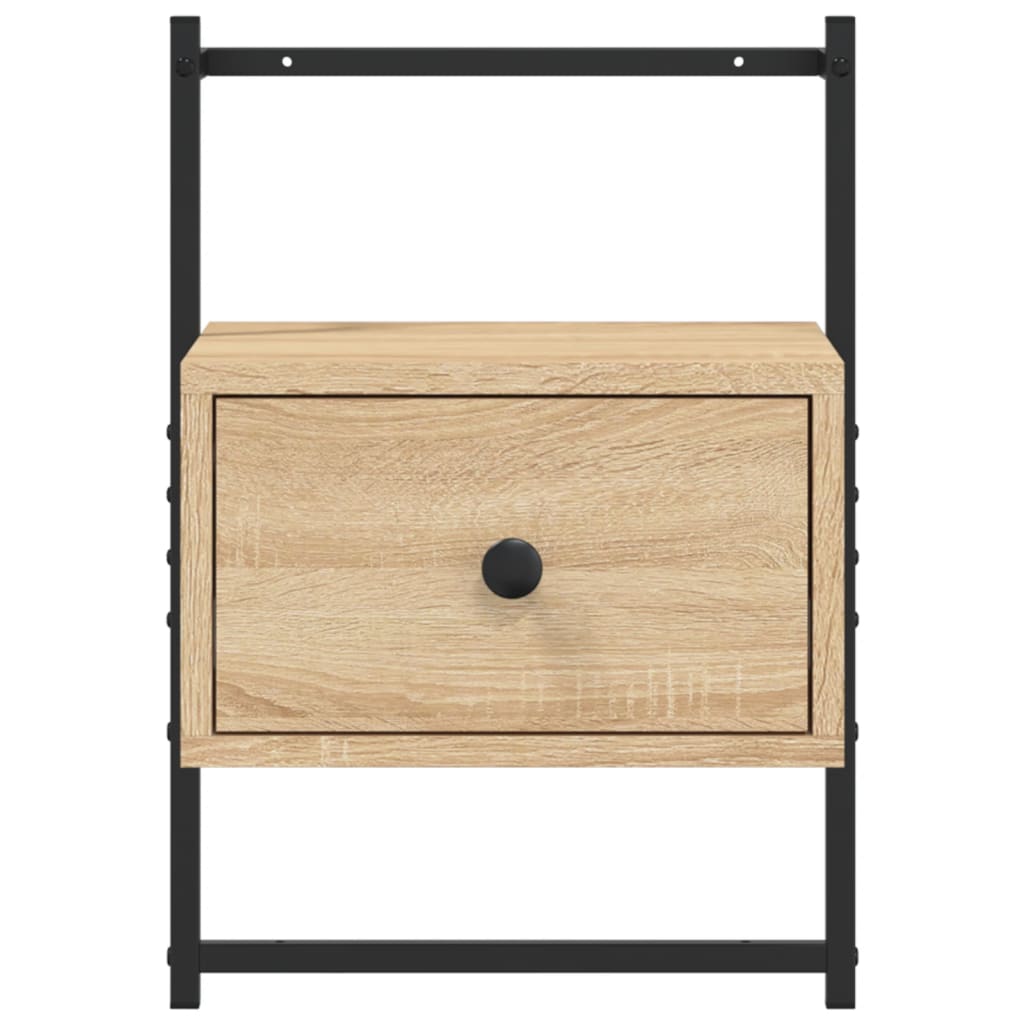 Bedside Cabinets Wall-mounted 2 pcs Sonoma Oak 35x30x51 cm Engineered Wood