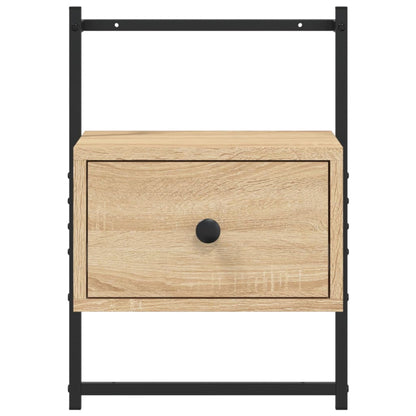 Bedside Cabinets Wall-mounted 2 pcs Sonoma Oak 35x30x51 cm Engineered Wood