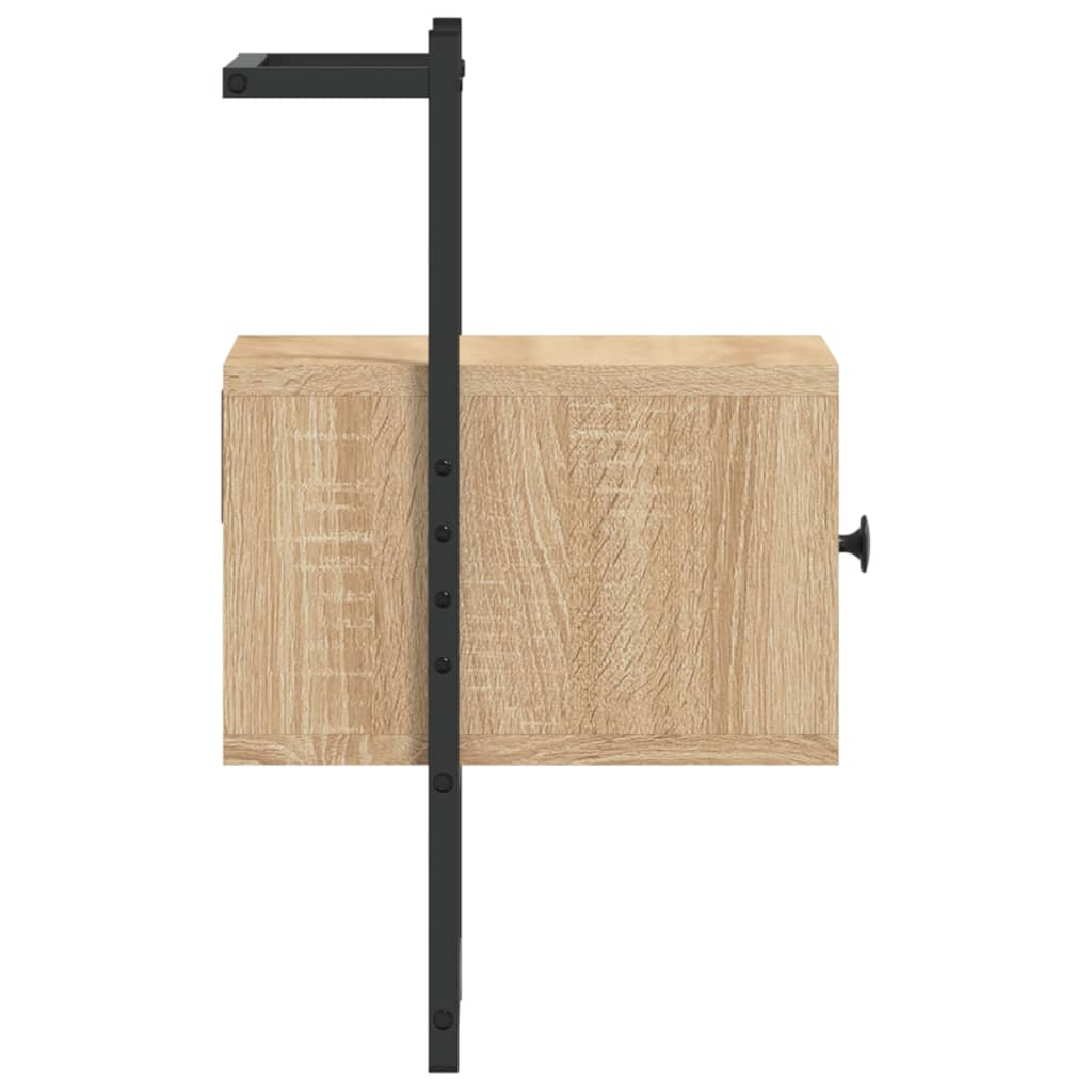 Bedside Cabinets Wall-mounted 2 pcs Sonoma Oak 35x30x51 cm Engineered Wood