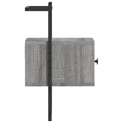 Bedside Cabinet Wall-mounted Grey Sonoma 35x30x51 cm Engineered Wood