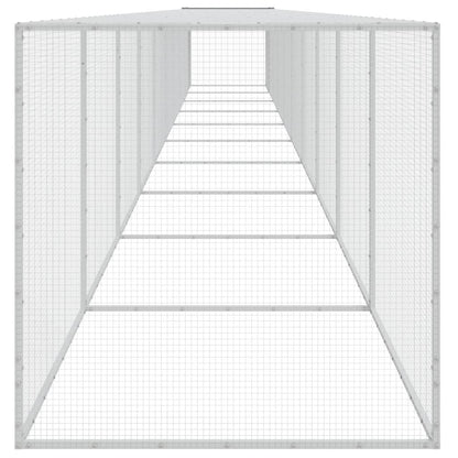 Chicken Cage with Roof Light Grey 1003x98x90 cm Galvanised Steel
