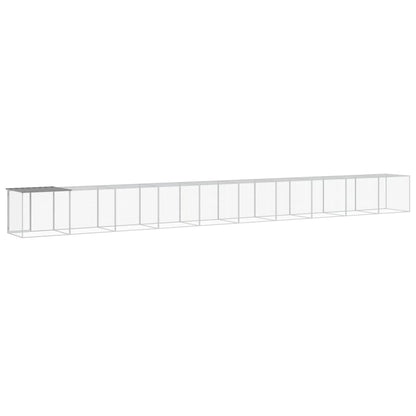Chicken Cage with Roof Light Grey 1003x98x90 cm Galvanised Steel