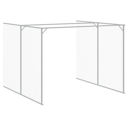 Dog House with Run Anthracite 214x1273x181 cm Galvanised Steel