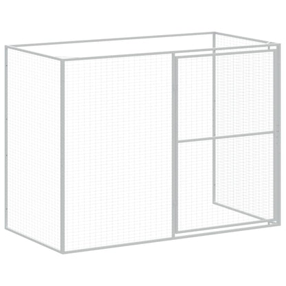 Dog House with Run Anthracite 214x1273x181 cm Galvanised Steel