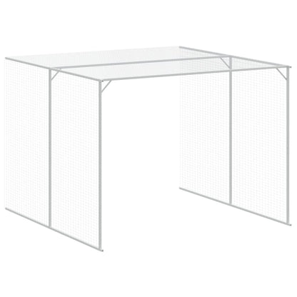 Dog House with Run Anthracite 214x865x181 cm Galvanised Steel