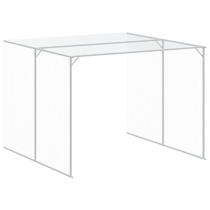 Dog House with Run Anthracite 214x1069x181 cm Galvanised Steel