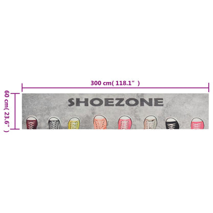 Kitchen Rug Washable Shoezone 60x300 cm Velvet