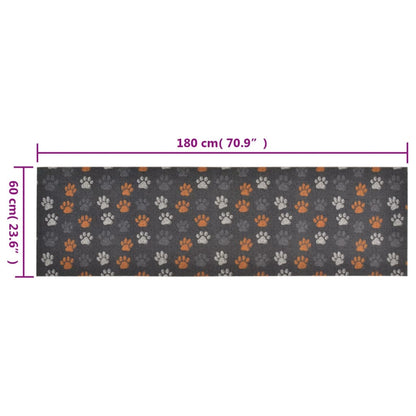 Kitchen Rug Washable Paws 60x180 cm Velvet