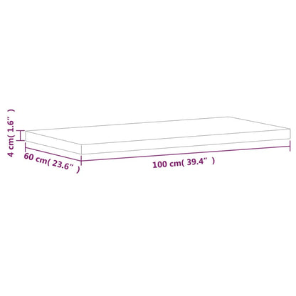 Bathroom Countertop 100x60x4 cm Solid Wood Beech