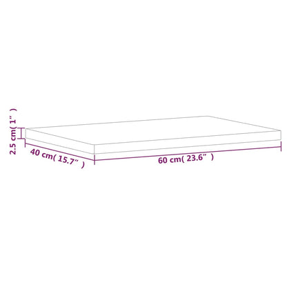 Bathroom Countertop 60x40x2.5 cm Solid Wood Beech