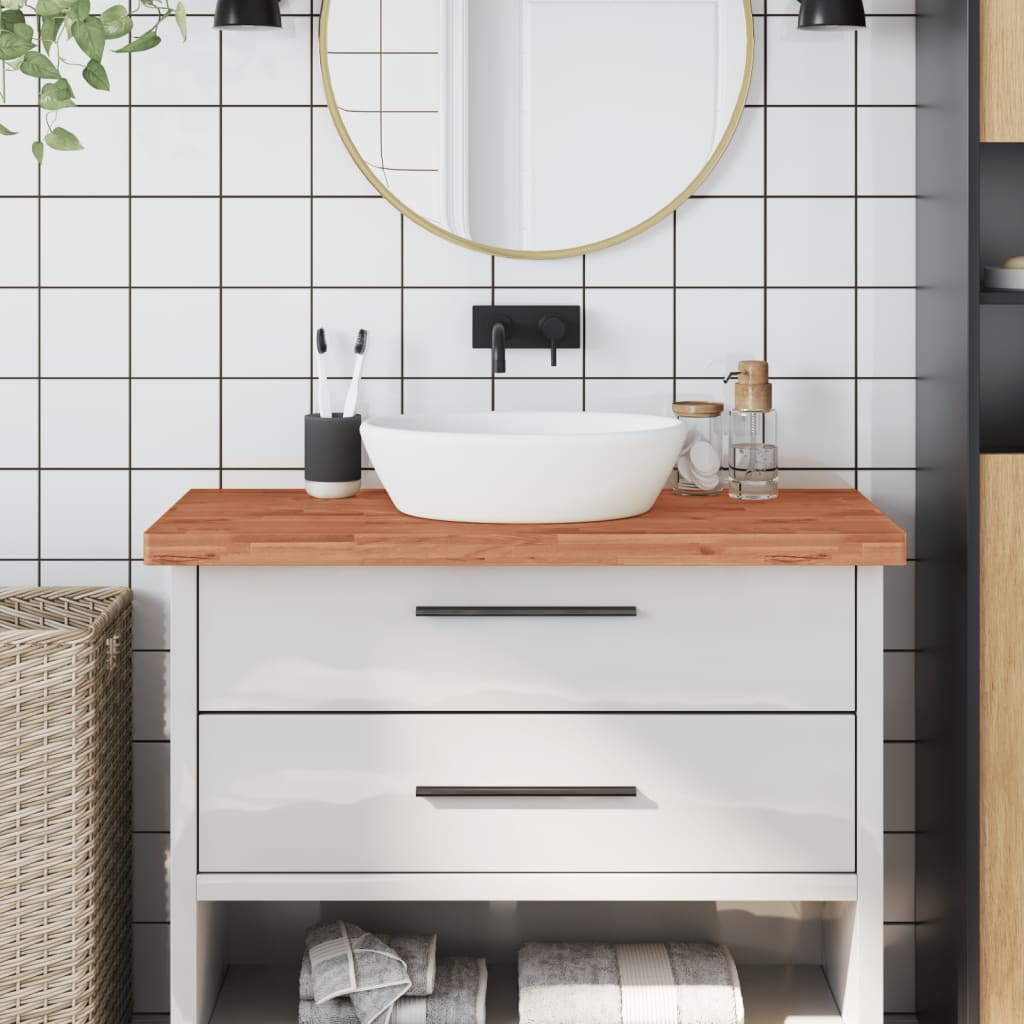 Bathroom Countertop 100x50x4 cm Solid Wood Beech