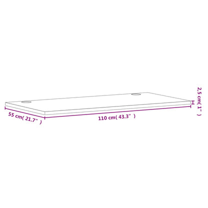 Desk Top 110x55x2.5 cm Solid Wood Beech