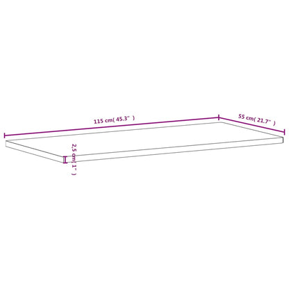 Desk Top 115x55x2.5 cm Solid Wood Beech