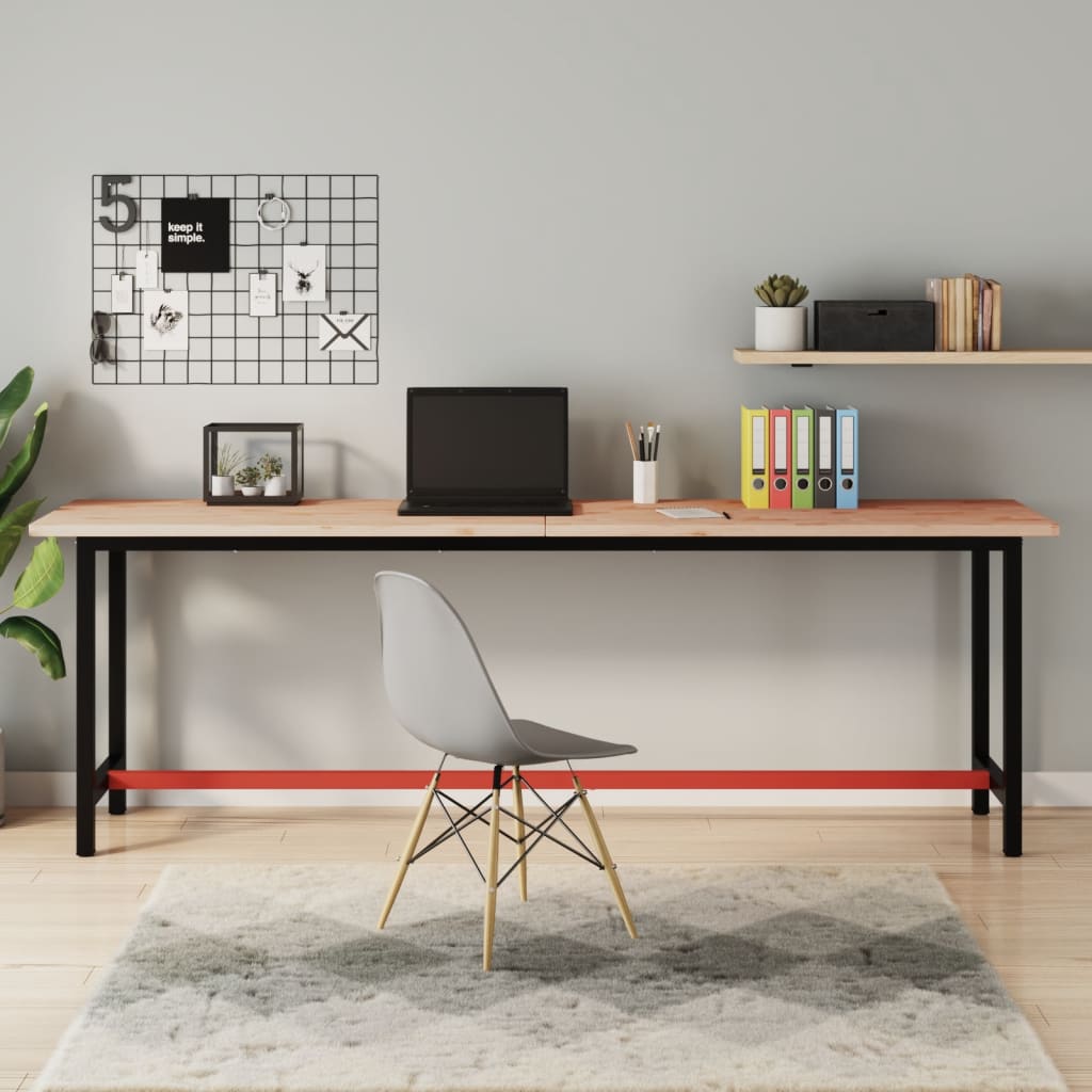 Desk Top 220x55x2.5 cm Solid Wood Beech