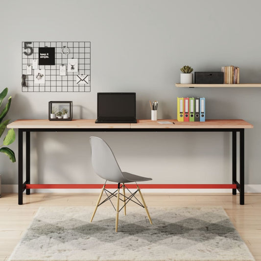Desk Top 220x55x2.5 cm Solid Wood Beech