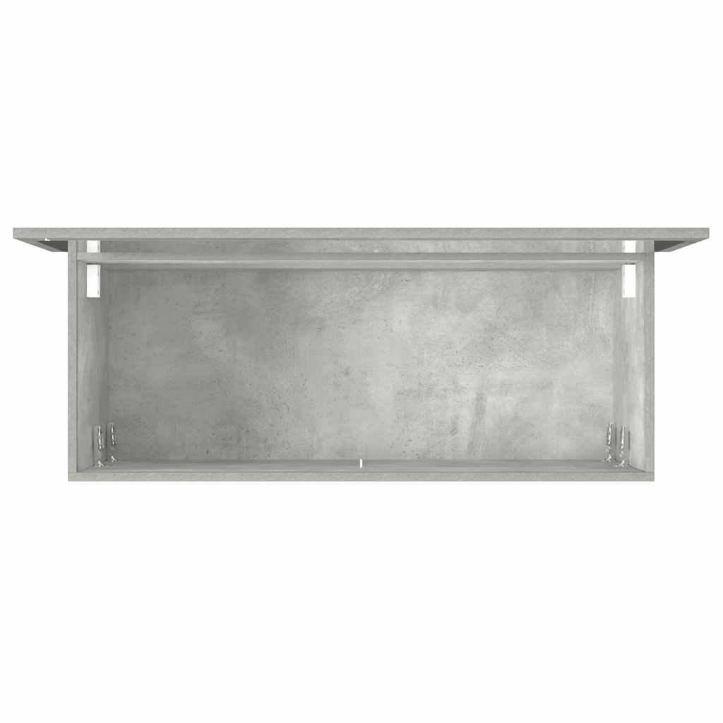 Bathroom Cabinet with Mirror Concrete Grey Engineered Wood