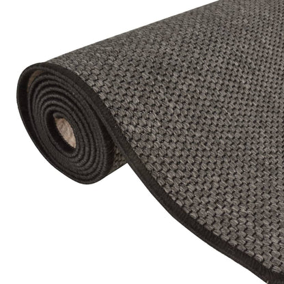Carpet Runner Sisal Look Anthracite 80x400 cm