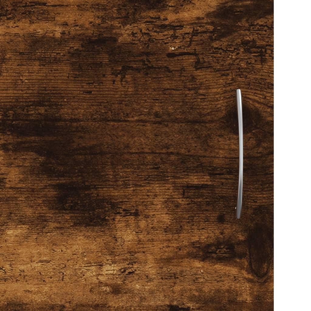 TV Cabinet Smoked Oak 102x30x37.5 cm Engineered Wood