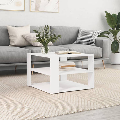 Coffee Table White 58x58x40 cm Engineered Wood