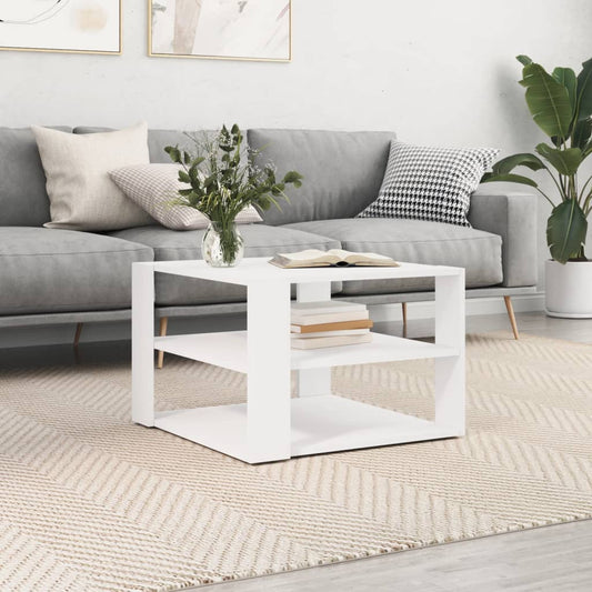 Coffee Table White 58x58x40 cm Engineered Wood