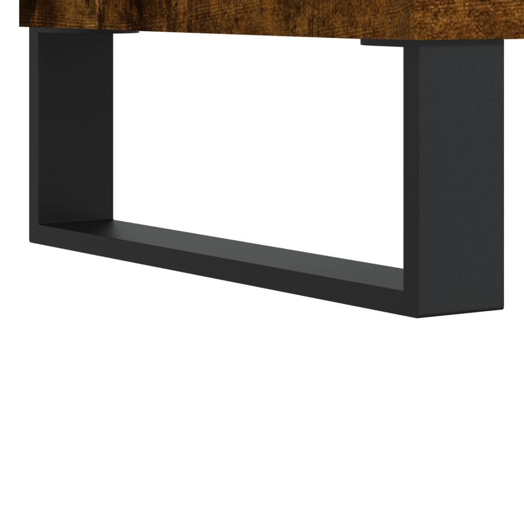 3 Piece Bathroom Furniture Set Smoked Oak Engineered Wood
