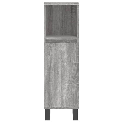 3 Piece Bathroom Furniture Set Grey Sonoma Engineered Wood