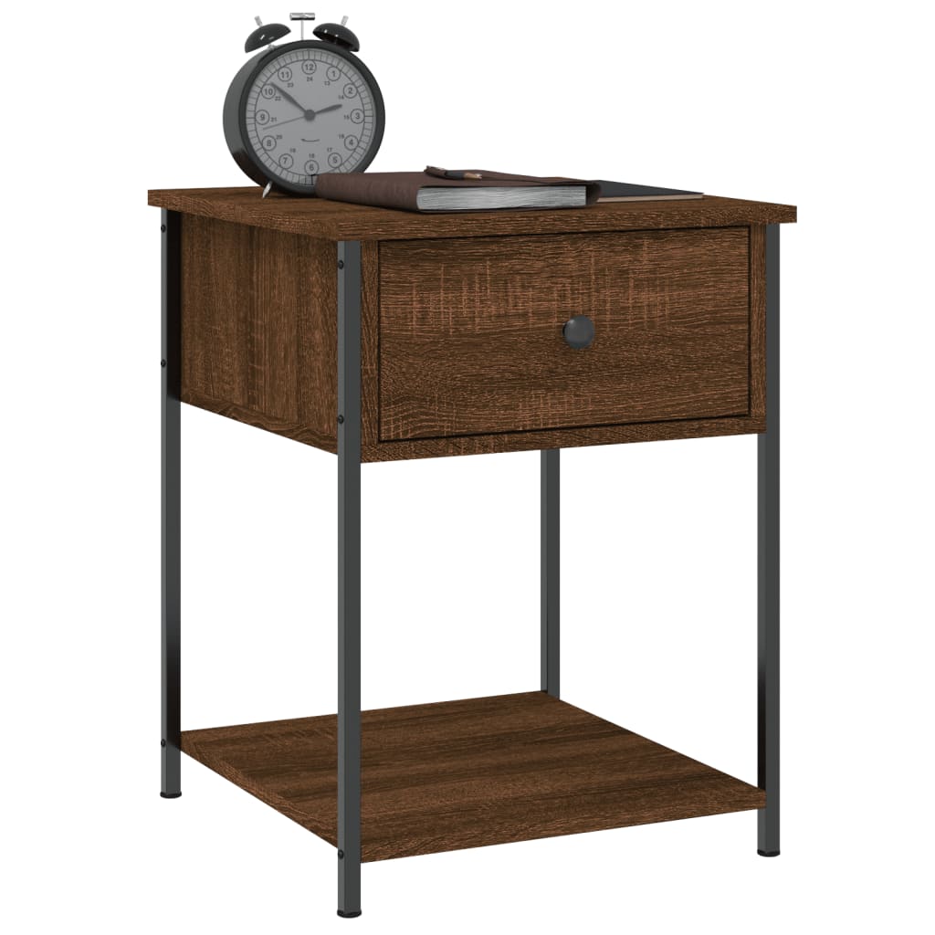 Bedside Tables 2 pcs Brown Oak 44x45x58 cm Engineered Wood