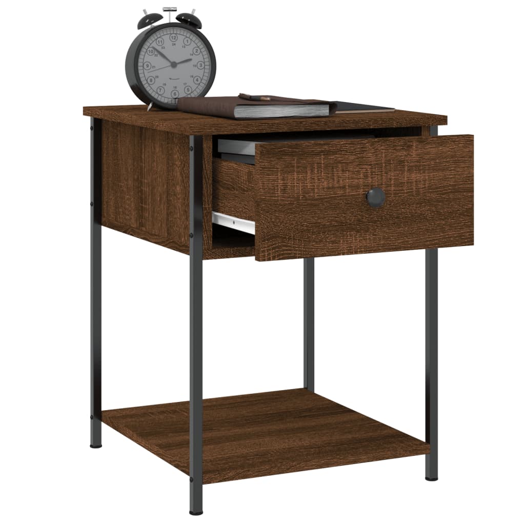 Bedside Tables 2 pcs Brown Oak 44x45x58 cm Engineered Wood
