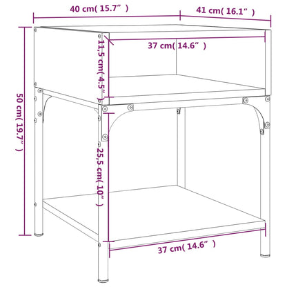 Bedside Tables 2 pcs Brown Oak 40x41x50 cm Engineered Wood