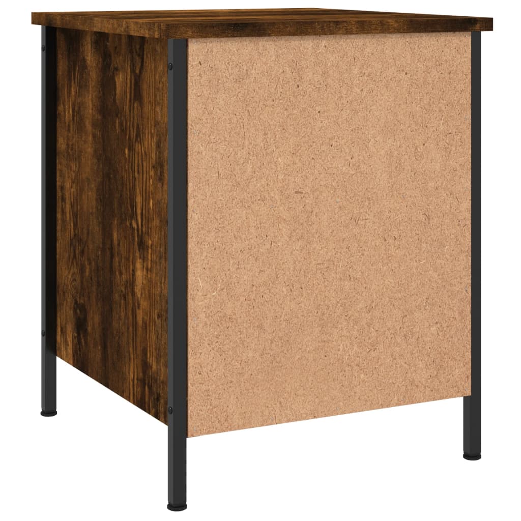 Bedside Cabinet Smoked Oak 40x42x50 cm Engineered Wood