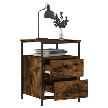 Bedside Cabinet Smoked Oak 44x45x60 cm Engineered Wood