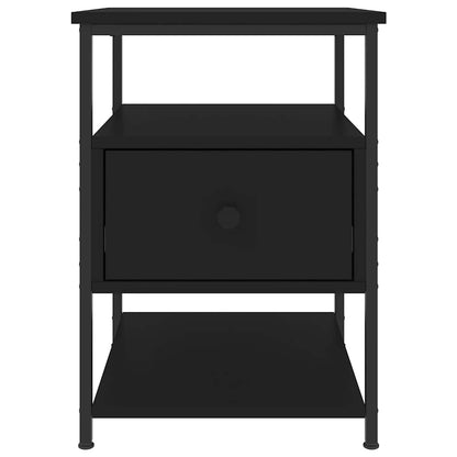 Bedside Cabinets 2 pcs Black 40x42x56 cm Engineered Wood