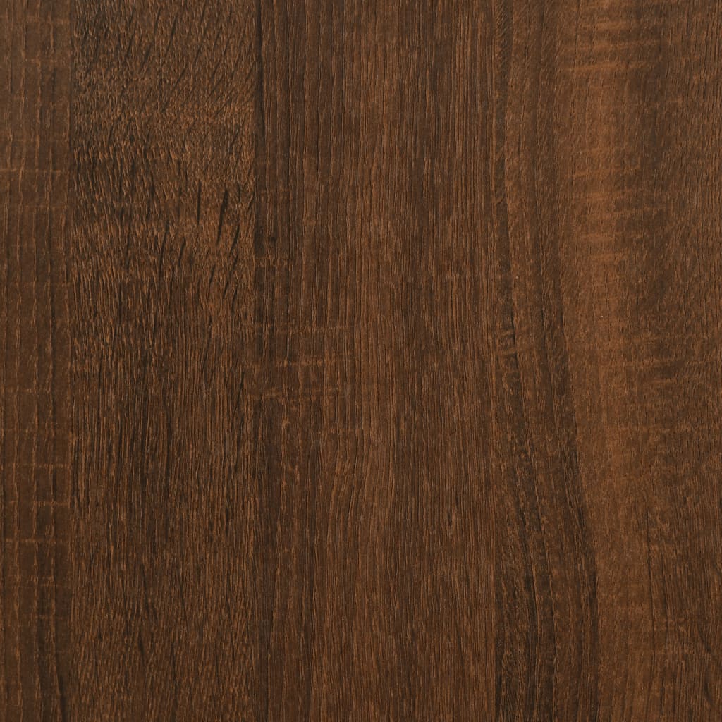 Bedside Cabinet Brown Oak 34x36x50 cm Engineered Wood
